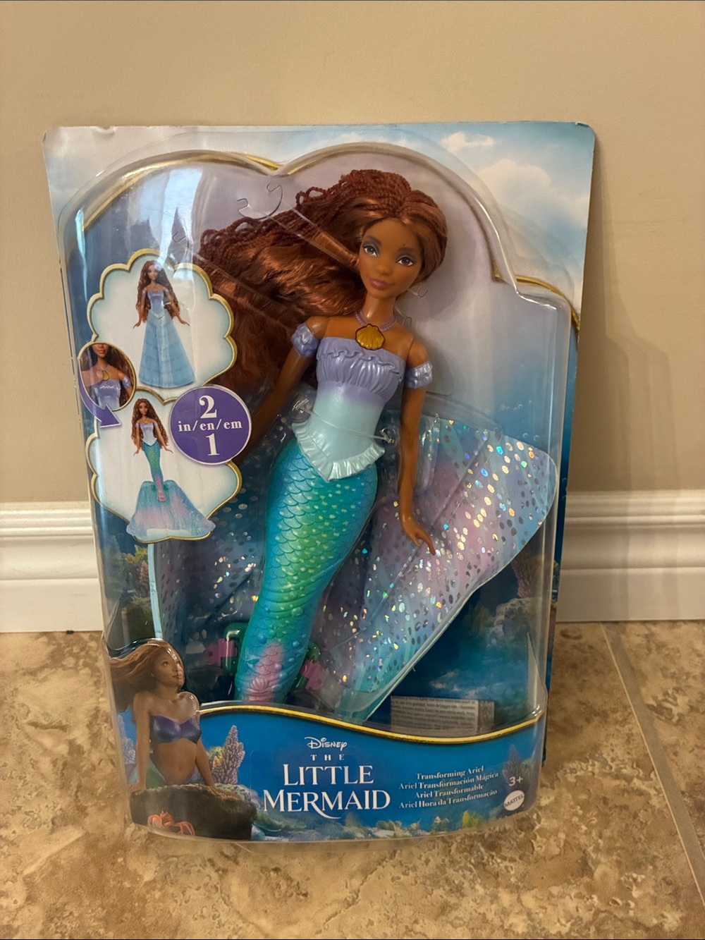Disney Ariel Transforming Doll - The Little Mermaid NEW 2 in 1
